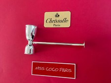 DOSEUR COCKTAIL 20 CM METAL ARGENTE TRÈS BEL ÉTAT