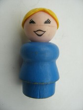 Vintage fisher price little people Play Family personnage Bois figure Wood