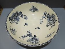 -ANCIENNE CUVETTE VASQUE SERVICE de TOILETTE CERAMIQUE BOURGEOIS décor bleu   D