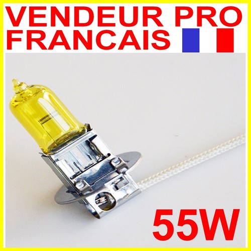 Ampoule lampe 55w jaune - h3,