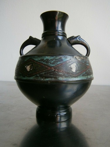 Vase ancien bronze - bronze, patine