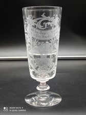 Ancien Verre à bière gravé