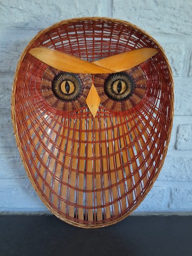 Masque murale osier hibou - osier,