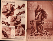 PARIS (I°) PELLETERIE CHAUSSURES BONNETERIE SOIERIE "AU LOUVRE" Catalogue en1938
