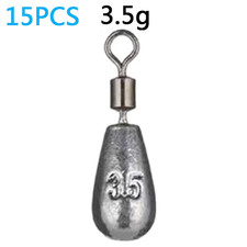 Drop Shot 15 Pièces/Lot Plombs De Poids De Pêche 3.5G 5G 7G 10G 14G 20G Tube Bal
