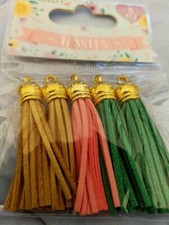 Charm  X 5 pampilles vert rose