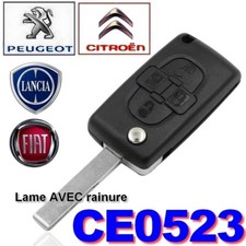 Coque Clé 4 Boutons pour Lancia PHEDRA- CE0523 Lame avec rainure -