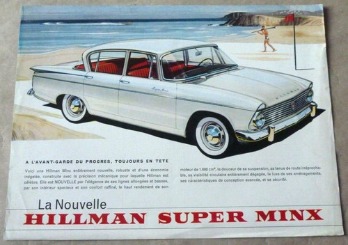 Hillman super minx catalogue - super,