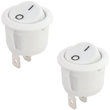 2x Interrupteur mécanique à bascule rond R13 230V 4A Bipolaire ON OFF Automat...