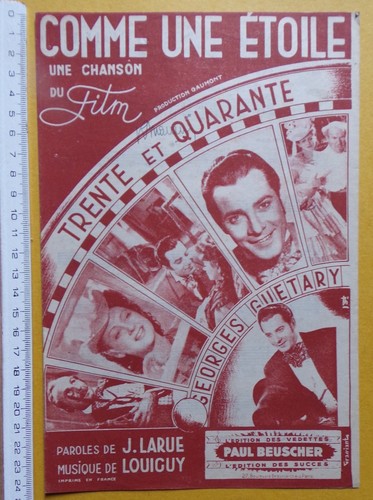 Partition comme une etoile - une,