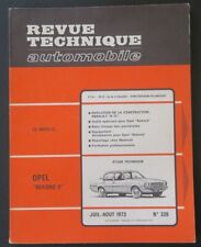 REVUE TECHNIQUE AUTOMOBILE RTA 326 OPEL REKORD 2 RENAULT 6 TL
