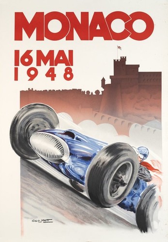 Affiche poster monaco - affiche,