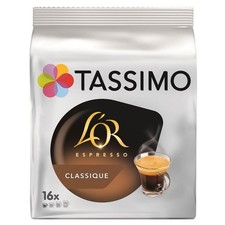 TASSIMO Dosettes de café L'Or Espresso intensité 6 -128 dosettes - 8x16 capsules