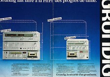 PUBLICITE ADVERTISING 114  1980  GRUNDIG   chaine hi-fi  ( 2 pages) micro-chaine
