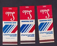 3 Ancienne pochettes  d'allumettes  France  BN179201  Air France Concorde Lido