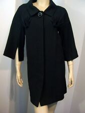$600 NWT IN LOVE by CARLING Fan Pleated Black Zip Slv Dress Car Coat France T3 M