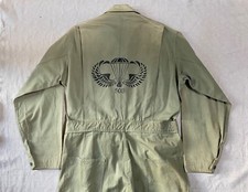 US WW2 COVERALLS HBT FIRST PATTERN OVERALLS - BAND OF BROTHERS PROP 506TH WWII