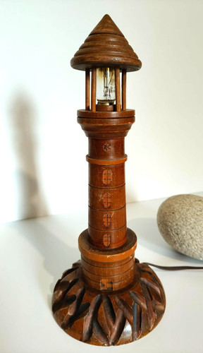 Ancienne lampe table - table, en