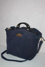 KL KARL LAGERFELD Sac Matière Eponge Bleu Marine Bandoulière BON ETAT