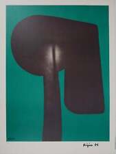Ladislas KIJNO : Balise pour Angela Davis (vert), Lithographie originale signée