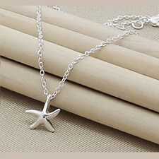 Collier en argent 925 Pendentif étoile de mer avec sa chaine pour Homme ou Femme