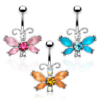 Frosted gem butterfly - frosted,