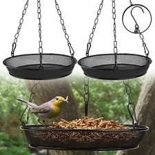 Lot de 2 mangeoires à oiseaux en maille métallique diamètre 18 cm design rés