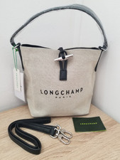 Sac à main Longchamp Roseau Toile Beige Neuf 