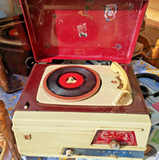 Vintage RADIO TOURNE DISQUE PHILIPS H3F 82 A  1958 a restaurer