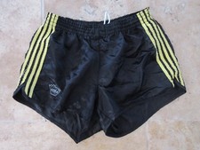 Short KOPA vintage nylon polyamide années 70 noir jaune France M