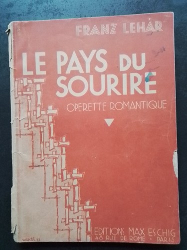 Partition ancienne operette - ancienne,