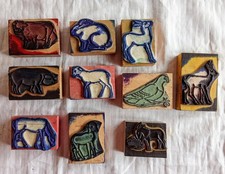 Lot 10 Anciens Tampons Encreur