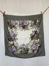 Foulard carré soie vintage - foulard,