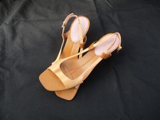 VINTAGE LOUIS VUITTON WOMEN'S SANDALS SIZE 39.5 USED FOR COLLECTOR'S ORANGE/PINK