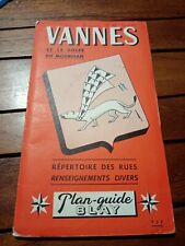 Vannes golfe PLAN GUIDE 1972 GUIDE CARTOGRAPHIE RUE VILLE BRETAGNE  MORBIHAN 56