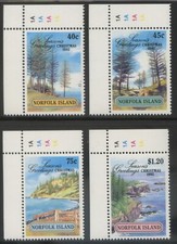 Norfolk 1992 MNH** Christmas/Views/Trees/Norfolk Pines/Araucaria Heterophylla 4v