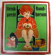 Très rare Tricotin ancien, allemand, en papier :  boîte d'origine, années 30