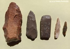 Lot de 5 Outils Néolithique (pierre, silex et schiste ) sud Maroc Ref 833