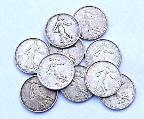 Lot pièces francs - pièces, 5