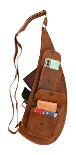 Sac guitar vintage cuir - de,