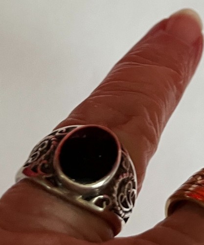 Bague argent pierre onyx - argent/,
