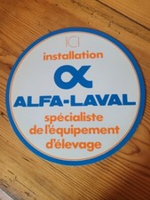 ancienne plaque plastique agricole ALFA LAVAL machine à traire paysan élevage