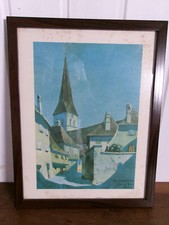 ANCIEN TABLEAU HANSI J. Jacques Waltz Gravure Couleur AMMERSCHWIHR 1927