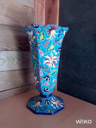 Grand vase cornet emaux de - en,