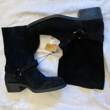 Zara Noir Cuir Daim Bottines
