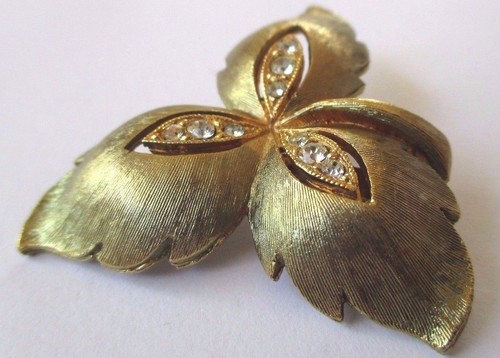 Ancienne broche feuille