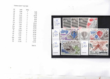 lot de timbres des TAAF en