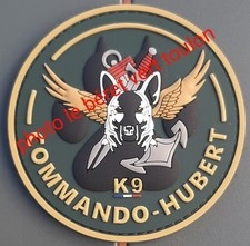 Commando HUBERT K9 vert Cynophile Patch PVC Marine ORIGINAL Nageurs de Combat FS