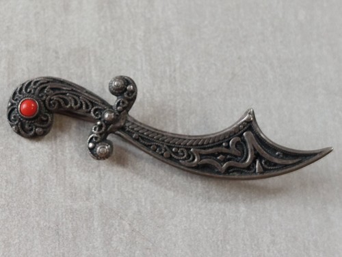 Ancienne broche sabre khanjar - sabre,