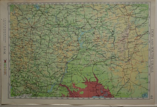 1962 carte don sud - sud, urals